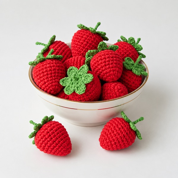 Crochet fruit from the collection